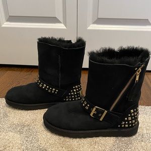 UGG black studded boots